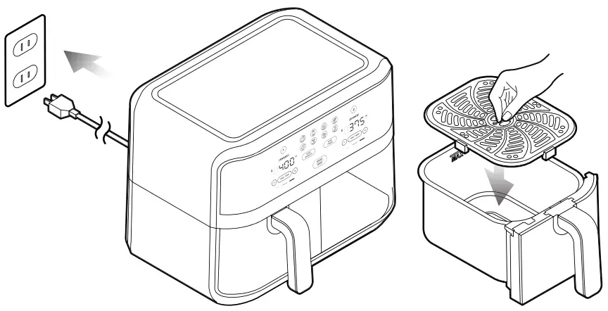 CHEFMAN RJ38 SQPF 45TDB TurboFry Touch Dual Air Fryer - fig 1