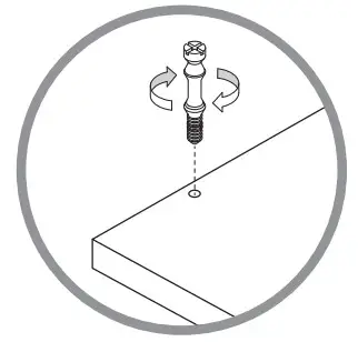 DESIGNlab LDT4826GD Loadout - Screw Cam Screw in. Fully Tighten