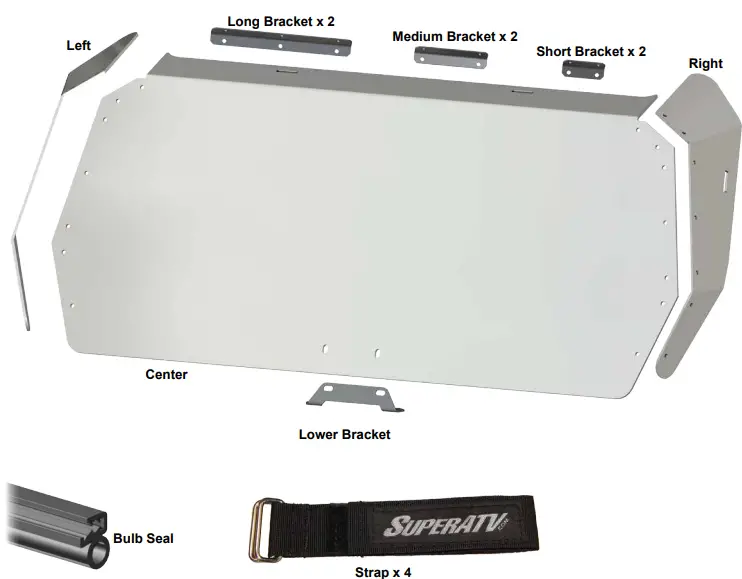 SUPERATV Polaris RZR Pro R4 Rear Windshield-fig2