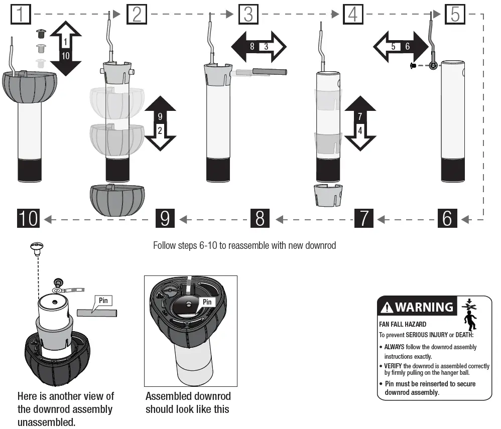 Hunter 51706 Erling LED Light 44 inch Ceiling Fan fig-41