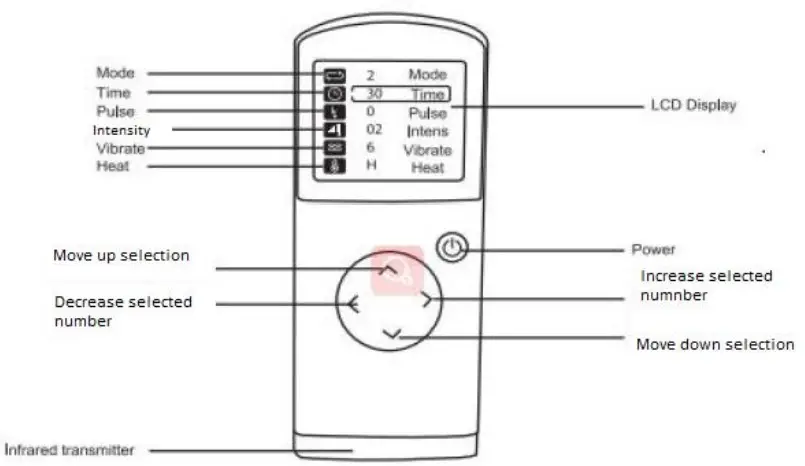 vivaDia H603 Rechargeable Neck Therapy Massager - Remote control