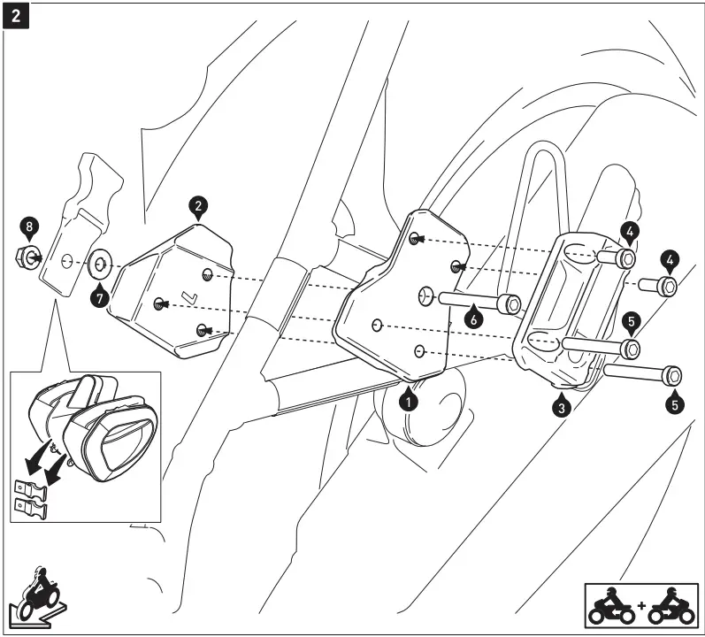 SW MOTECH BC HTA 07 740 30400 Saddlebag Set - fig 1