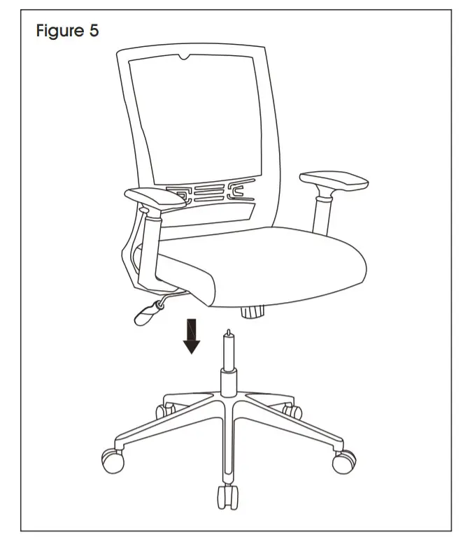 ULINE H-7628 Downtown Mesh Chair - assembly5