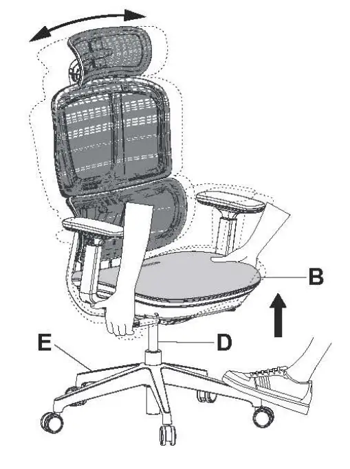 WORKPRO 8517865 Momentum Mesh High Back Active Chair-fig12