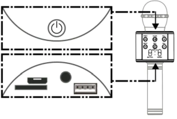 MAX KM01 Bluetooth Karaoke Microphone with Speaker