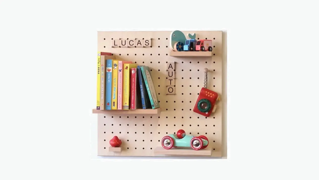 Quark Wooden Pegboard Wall Shelf Installation Guide