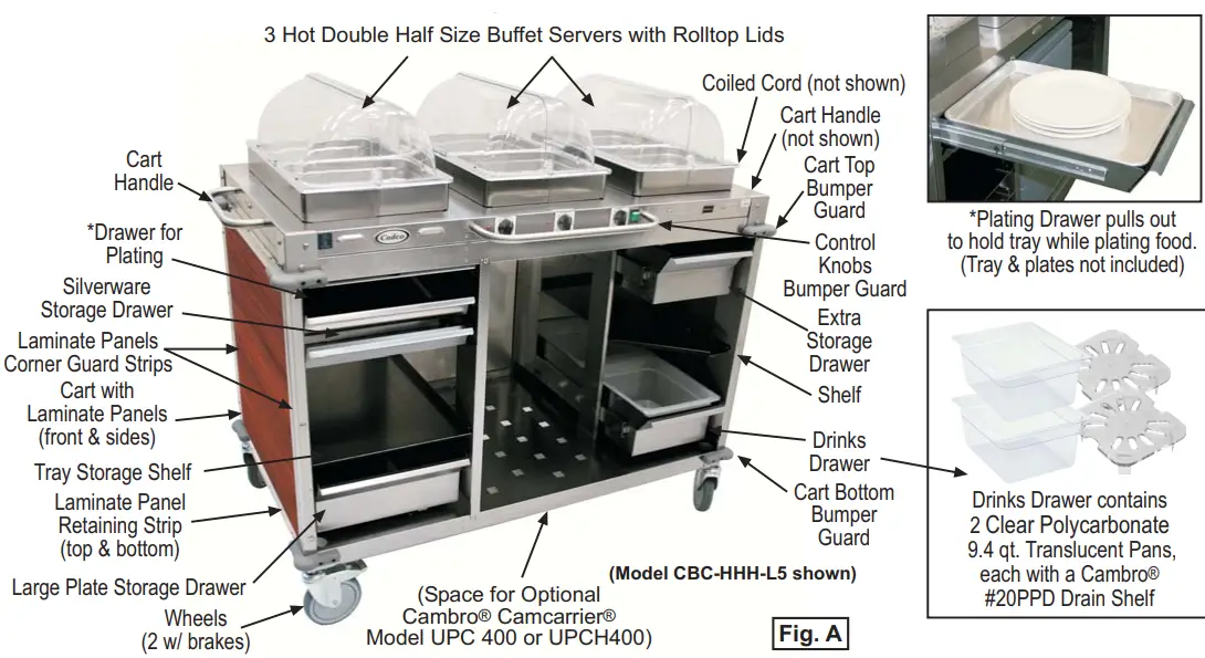 Cadco-CBC-HHH-L-Series-Mobile-Hot-Buffet-Carts-fig-1