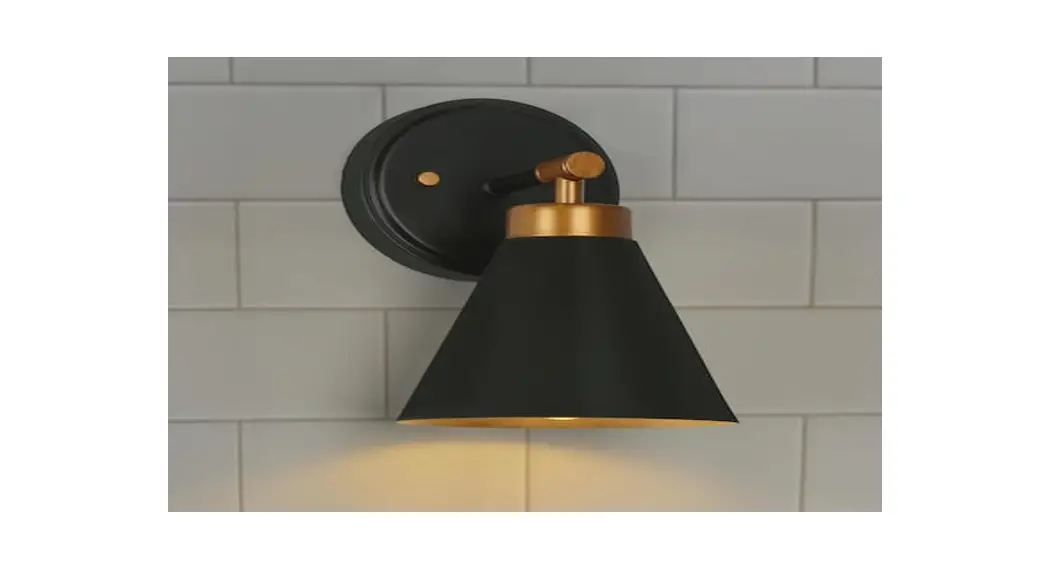 Uolfin A04951w1 5.9-inch W 1-light Matte Black And Cone Shape Transitional Wall Sconce Installation Guide
