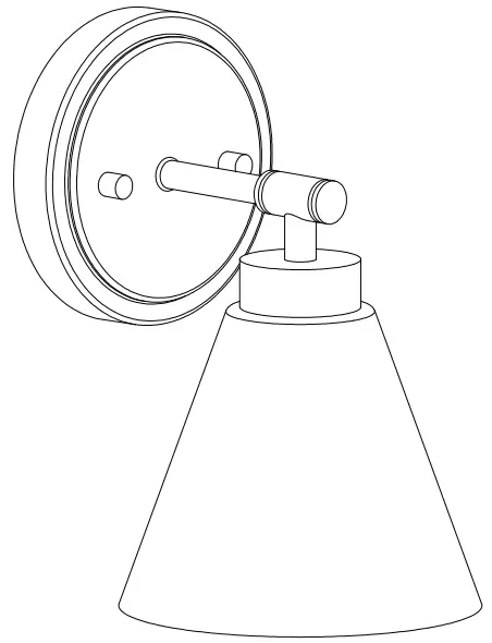 Uolfin A04951W1 5.9-Inch W 1-Light Matte Black and Cone Shape Transitional Wall Sconce