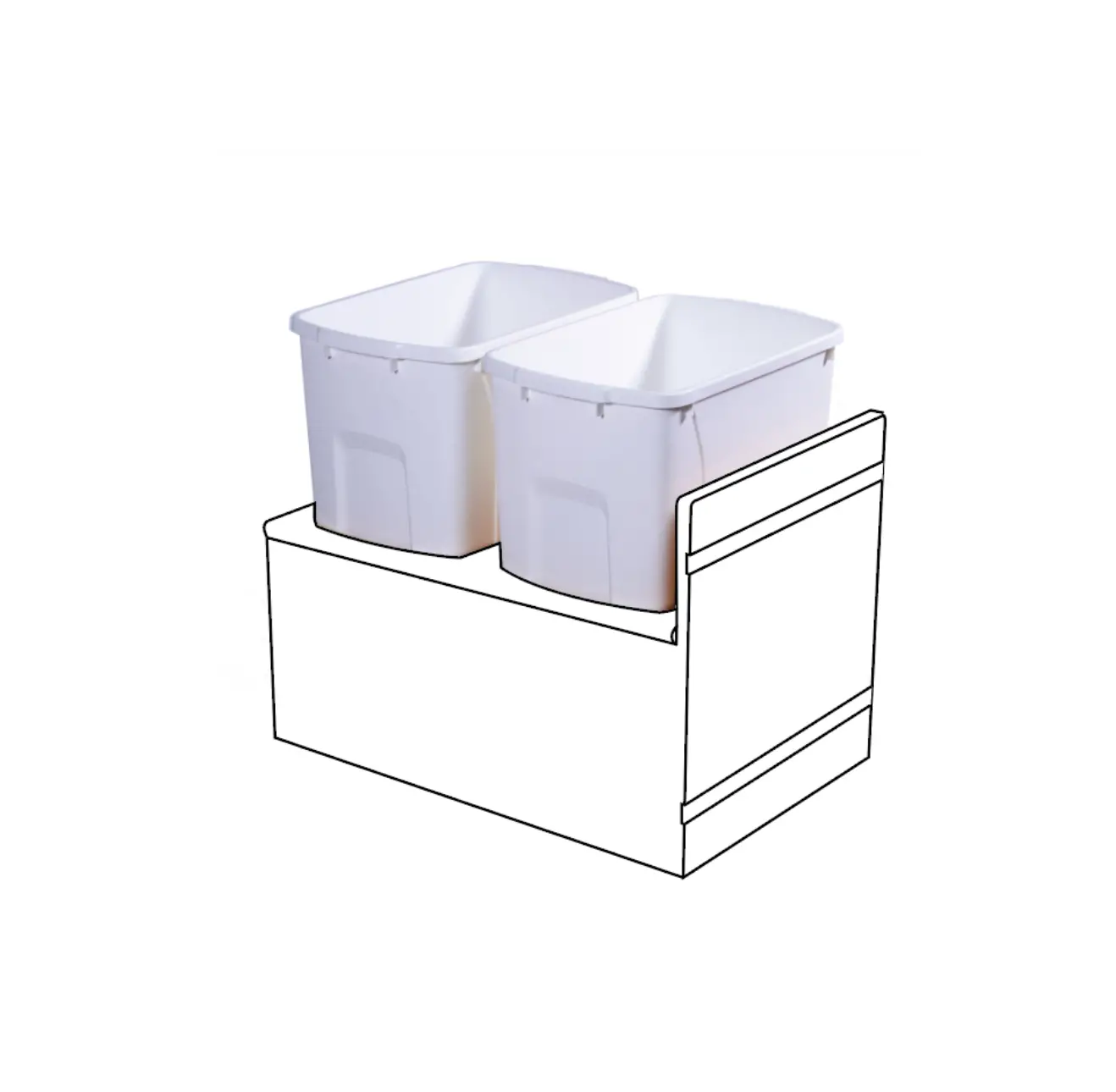 Meadow Lane Ml.1401.01 Pull Out Bottom Mount Waste Container Instruction Manual