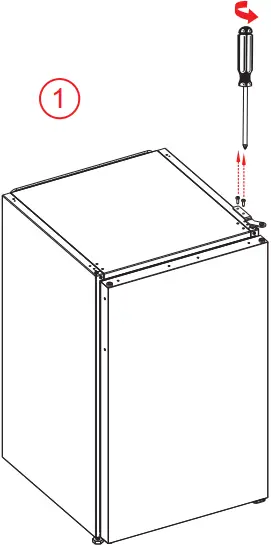 VESTEL VFKW6126 - Repositioning the Door 1