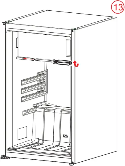 VESTEL VFKW6126 - Repositioning the Door 13