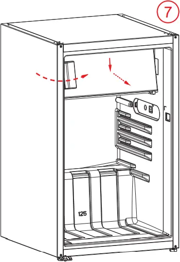 VESTEL VFKW6126 - Repositioning the Door 7