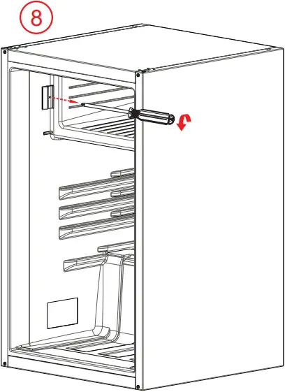 VESTEL VFKW6126 - Repositioning the Door 8