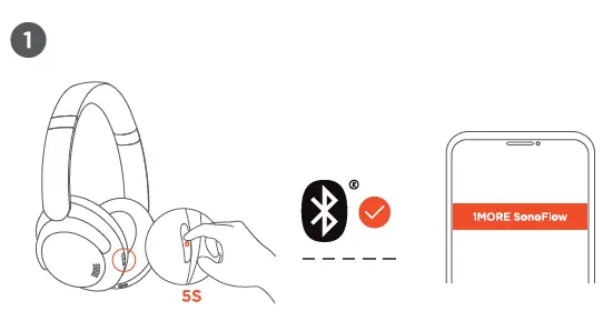 1MORE HC905-SonoFlow-Wireless-Active-Noise-Cancelling-Headphones-FIG- 5