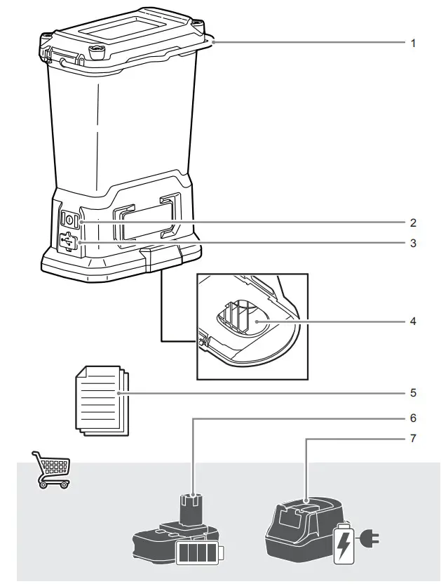 RYOBI RLL18 Cordless Lantern Light - Figure 1