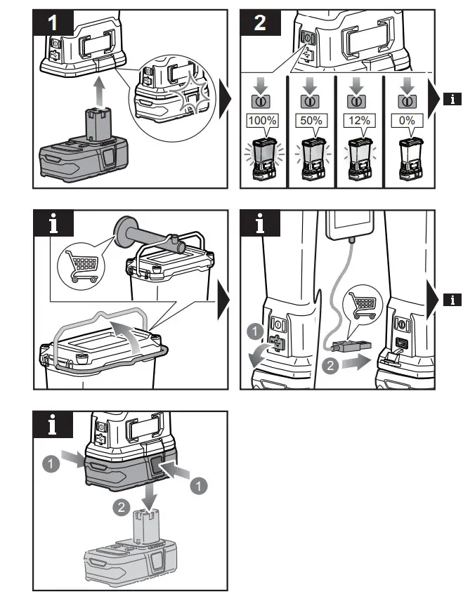 RYOBI RLL18 Cordless Lantern Light - Figure 2