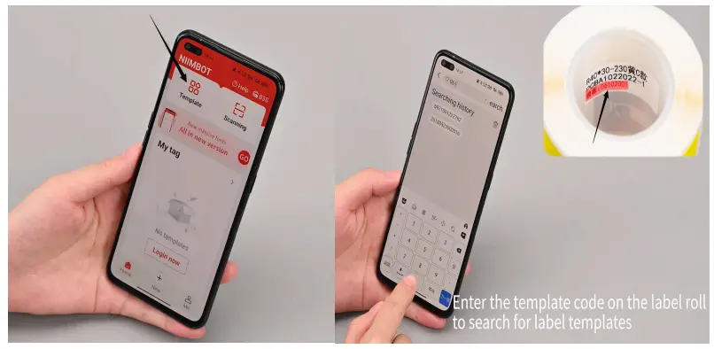 NIIMBOT B3S Smart Portable Label Printer - label templates