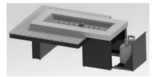 THE OUTDOOR GREATROOM COMPANY UPT-1242-IRO Uptown Fire Pit Table - Figure 9