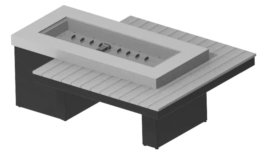 THE OUTDOOR GREATROOM COMPANY UPT-1242-IRO Uptown Fire Pit Table