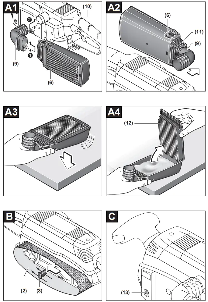 BOSCH PBS 75 A 3 Inch Electric Belt Sander - Fig 1