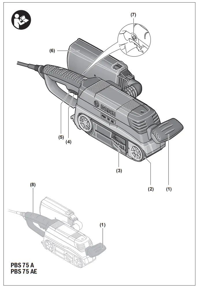 BOSCH PBS 75 A 3 Inch Electric Belt Sander - Fig