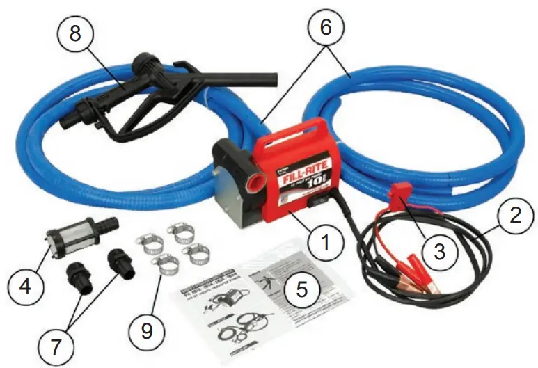 FILL RITE FR1600 Series Diesel Fuel Transfer Pumps - Parts List1