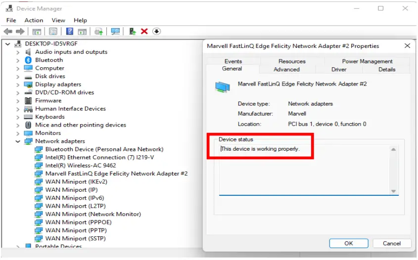 Confirmation of Driver Installation