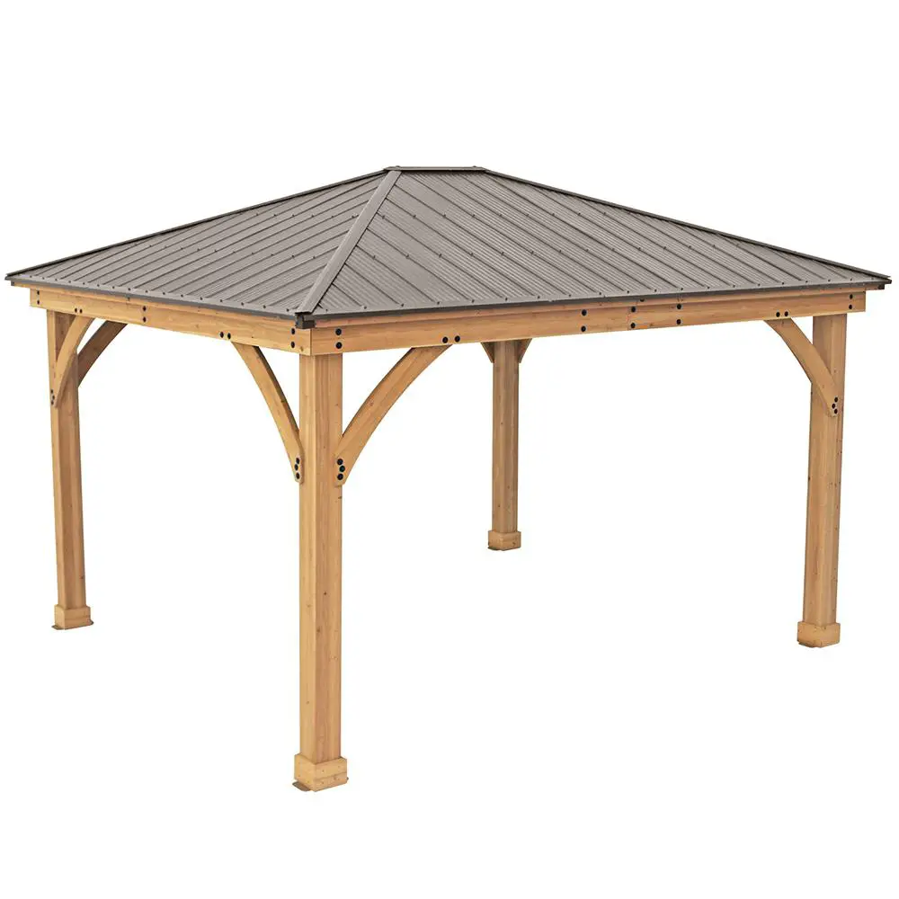 Wood Gazebo With Aluminum Roof Ym12810x Installation And Operation Instruction Wood Gazebo With Aluminum Roof Ym12810x Installation And Operation Instruction