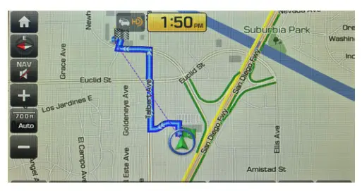 GENESIS G70 Car - destination route