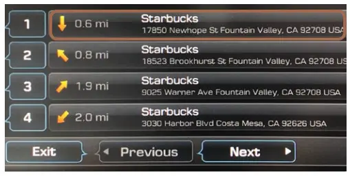 GENESIS G70 Car - destinations matching