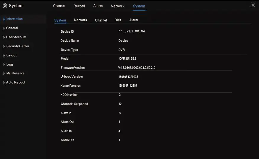 sunell SN-XVR3808E2 HD Video Recorder 18