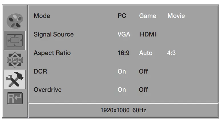 Hanwha Techwin SMT-2212 Security Led Monitor - SETTINGS 5