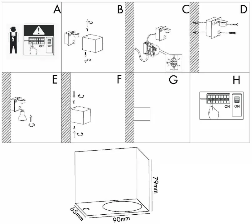 QAZQA 90255 Industrial Wall Lamp - Figure 1