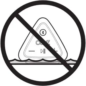 DO NOT allow speaker to sit in water