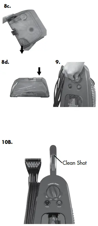 Bissell 9500-P Proheat 2X Cleanshot professional - Carpet cleaning continued3