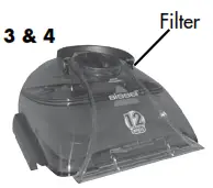 Bissell 9500-P Proheat 2X Cleanshot professional - Machine care