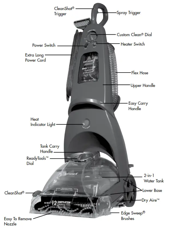 Bissell 9500-P Proheat 2X Cleanshot professional - Product view