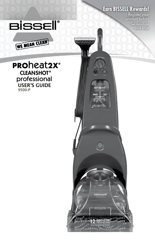 Bissell 9500-P Proheat 2X Cleanshot professional - bissell