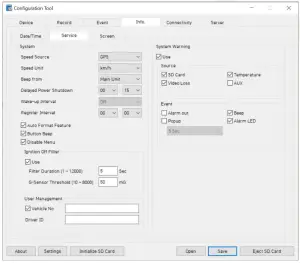 SMARTWITNESS CP4S 4 Channel HD Vehicle DVR - Device Tab Service