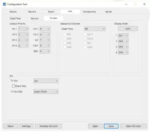 SMARTWITNESS CP4S 4 Channel HD Vehicle DVR - Screen