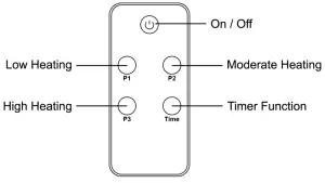 PAMAPIC Infrared Heater JHB 1500R - Remote Control