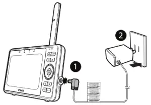 vtech RM5752 Wi Fi 1080P Video Monitor - Charge the battery before use