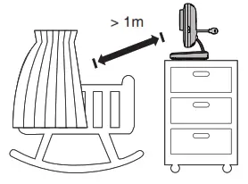 vtech RM5752 Wi Fi 1080P Video Monitor - Positioning the HD video monitor