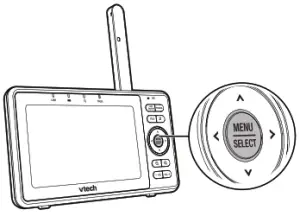 vtech RM5752 Wi Fi 1080P Video Monitor - Use the menu