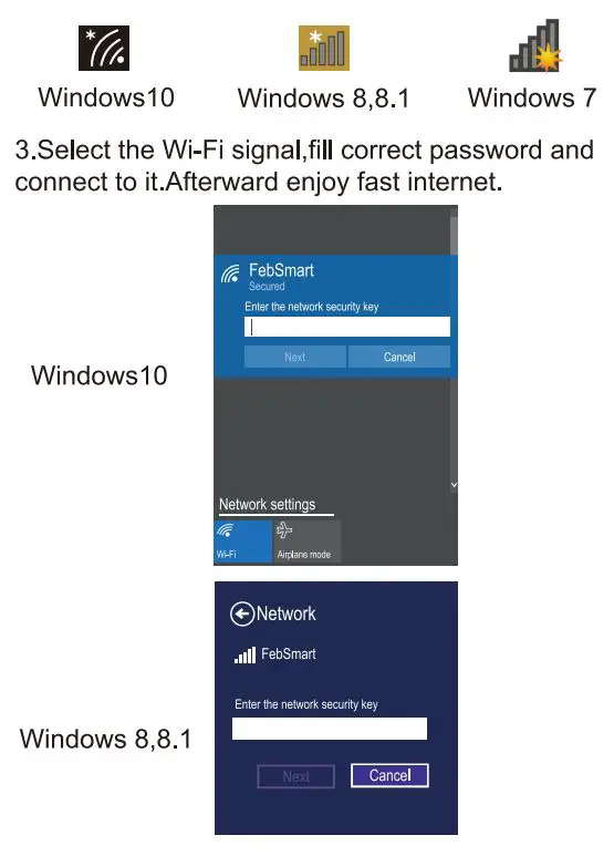 FEBSmart FS-AC60BT PCI Express Wireless AC Dual Band WiFi Bluetooth Adapter Installation Guide - Connect to internet