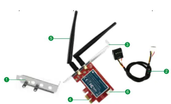 FEBSmart FS-AC60BT PCI Express Wireless AC Dual Band WiFi Bluetooth Adapter Installation Guide - FS AC60BT Overview