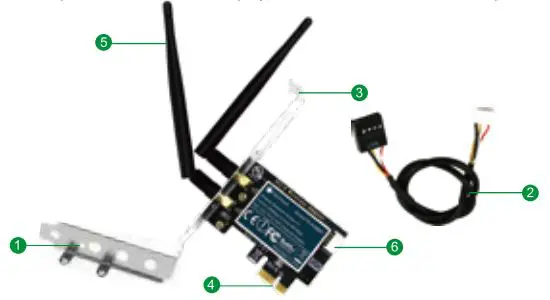 FEBSmart FS-AC60BT PCI Express Wireless AC Dual Band WiFi Bluetooth Adapter Installation Guide - FS AC86BT Overview