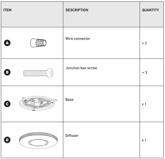 artika FM-HOC-C LED Ceiling Light Fixture- Item