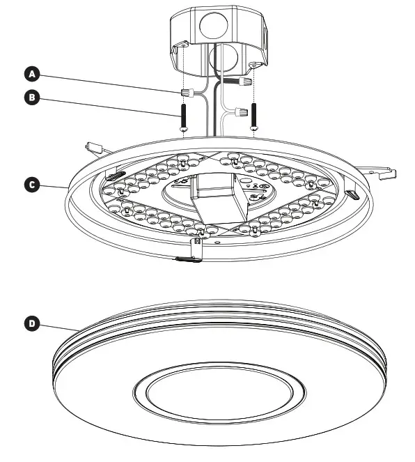 artika FM-HOC-C LED Ceiling Light Fixture- Step 1